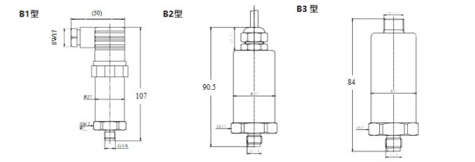Rango de presión 0-600bar Sensor de presión de aceite de silicio difuso RPT202 con salida de 0,5 a 4,5 V y certificación CE RoHS 2