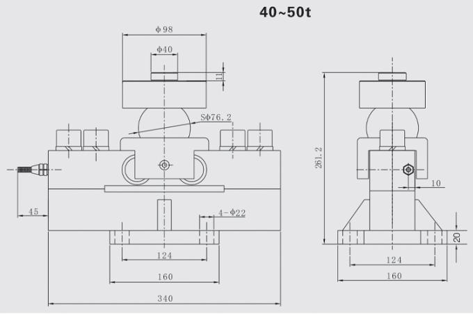 Venta en caliente Escala de carga de la célula de pesaje de la célula sensor de puente de pesaje doble sensor de presión del haz de cizallamiento sensor analógico 30t 2