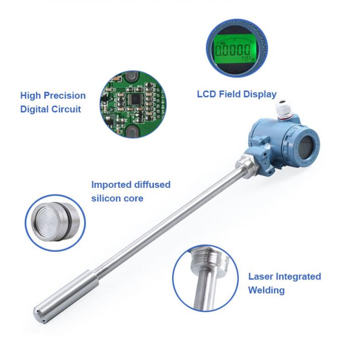 304SS Teoría Sensor de corriente Transmisor de nivel de agua de lastre y transductor sumergible analógico de 0-5V para detección de nivel 2